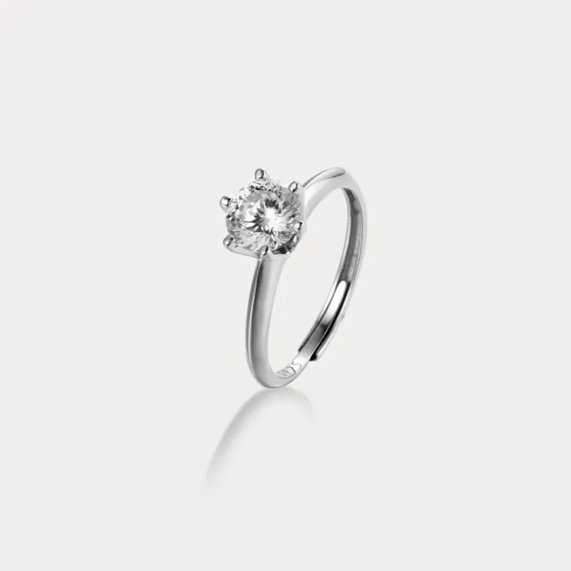 Six Prong Setting Crown Diamond Ring made by Selenichast
