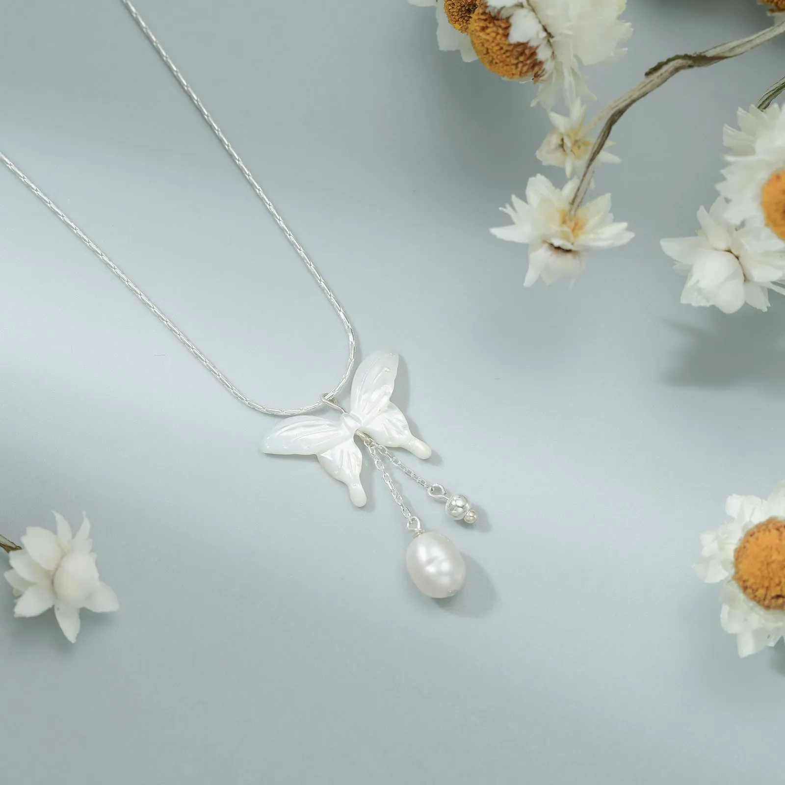 Butterfly Pearl Tassel Necklace sold by Selenichast product image thumbnail 3