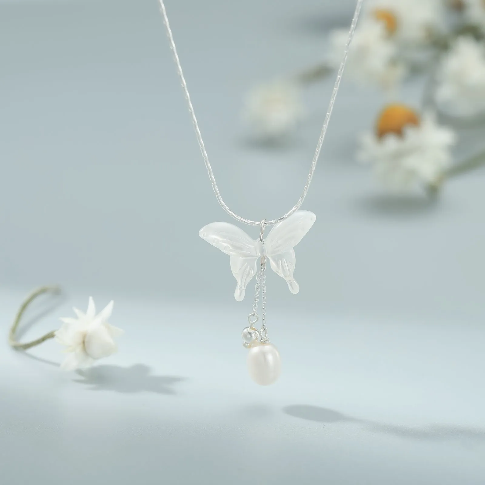 Butterfly Pearl Tassel Necklace sold by Selenichast product image thumbnail 2