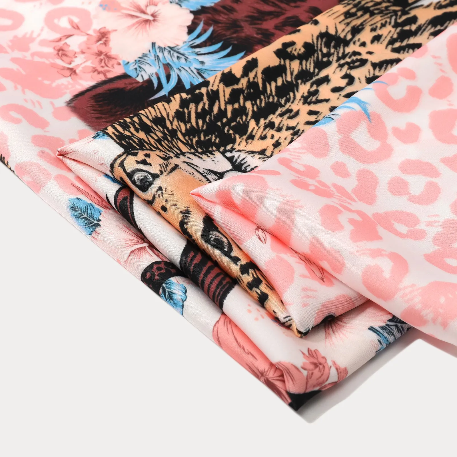 Leopard Print Silk Square Scarf sold by Selenichast product image thumbnail 3