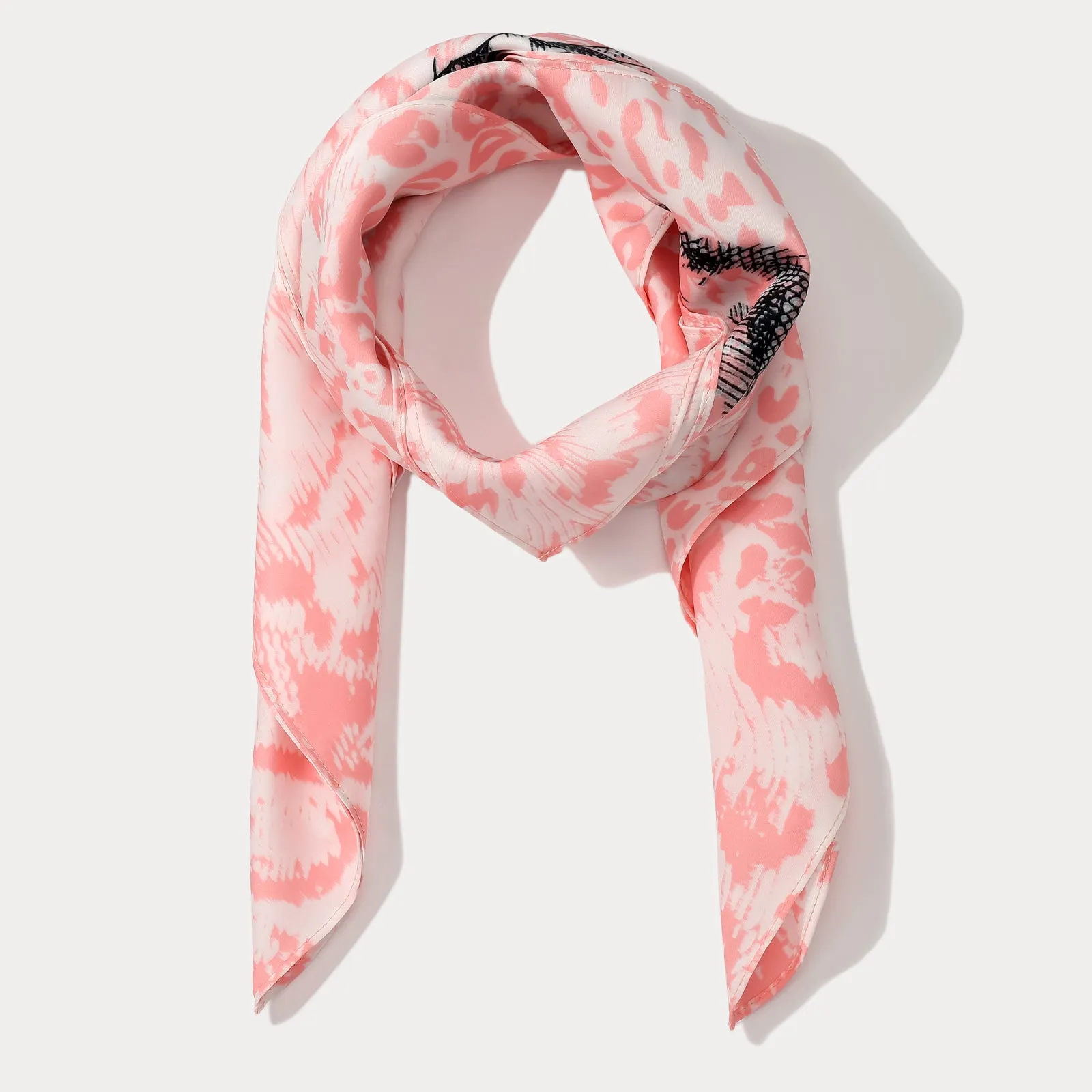 Leopard Print Silk Square Scarf sold by Selenichast product image thumbnail 2