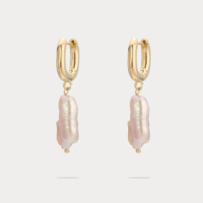 Golden Pearl Earrings sold by Selenichast