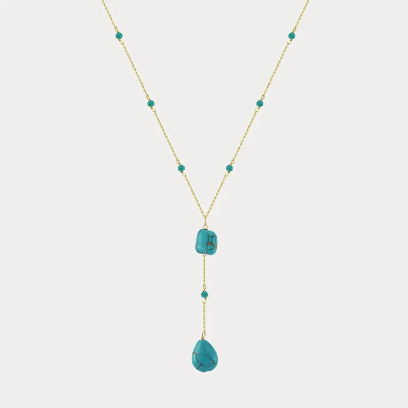 Turquoise Cascade Y Necklace sold by Selenichast