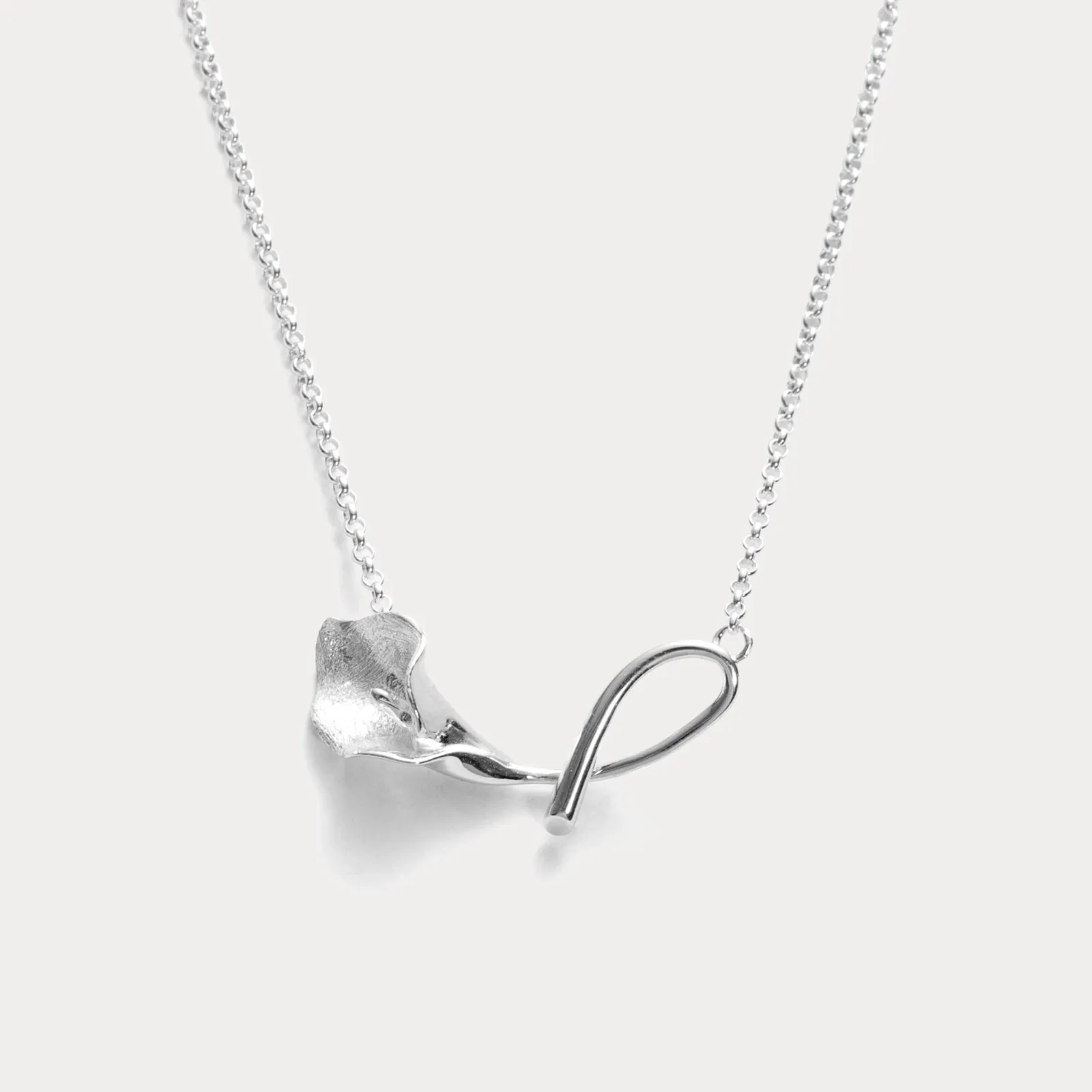 Silver Calla Lily Necklace sold by Selenichast product image thumbnail 5