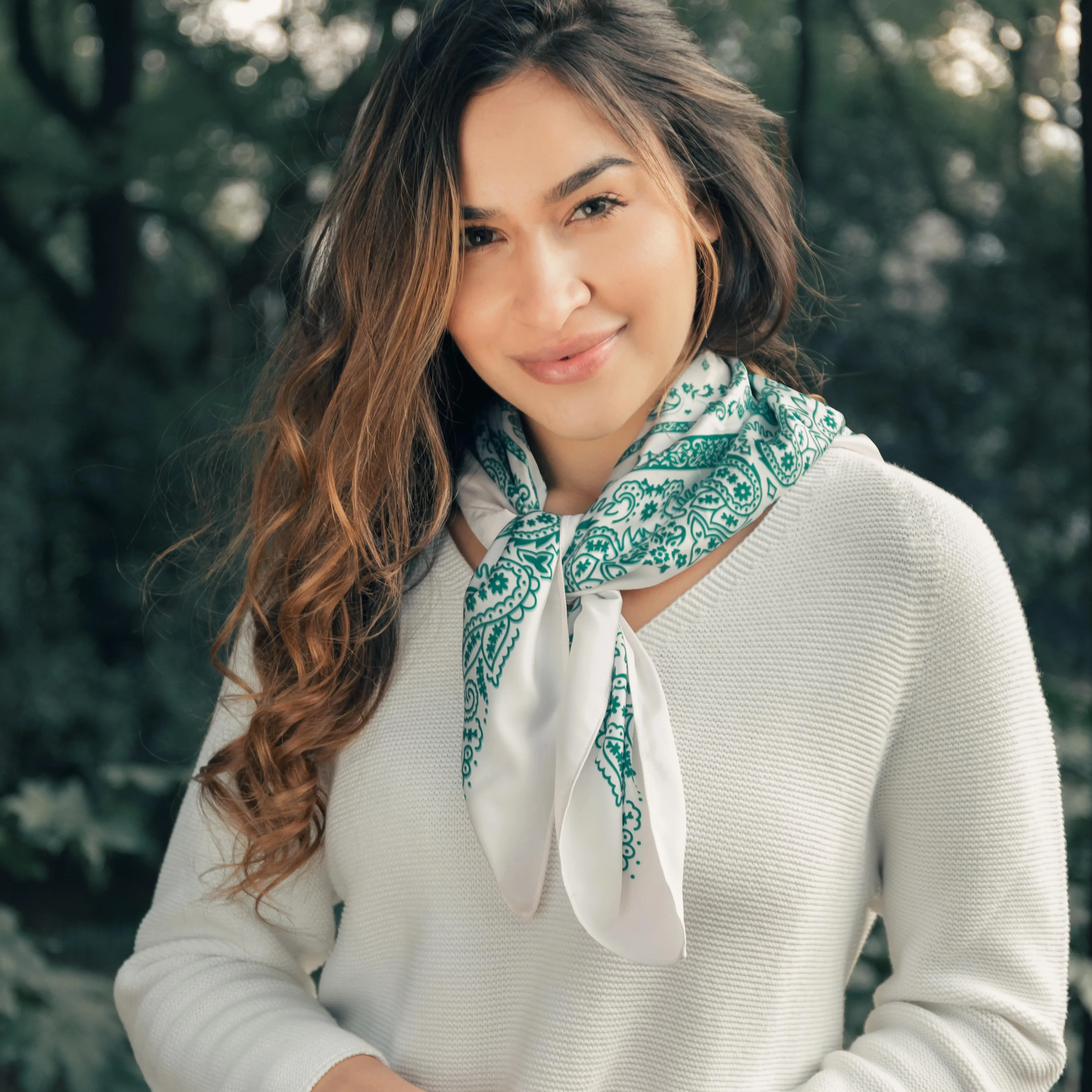 Paisley Silk Square Scarf sold by Selenichast product image thumbnail 2