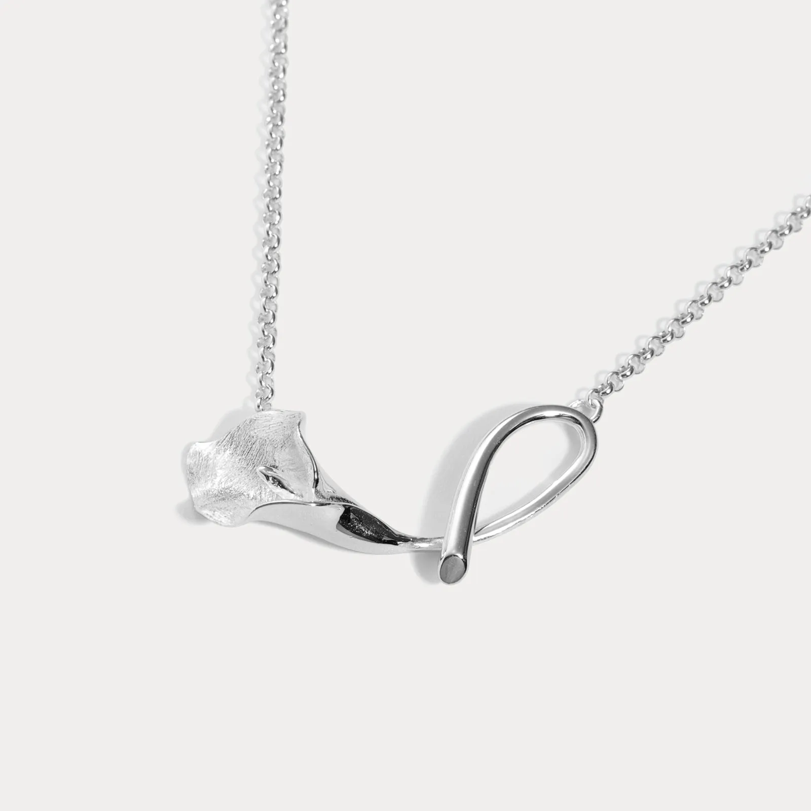 Silver Calla Lily Necklace sold by Selenichast