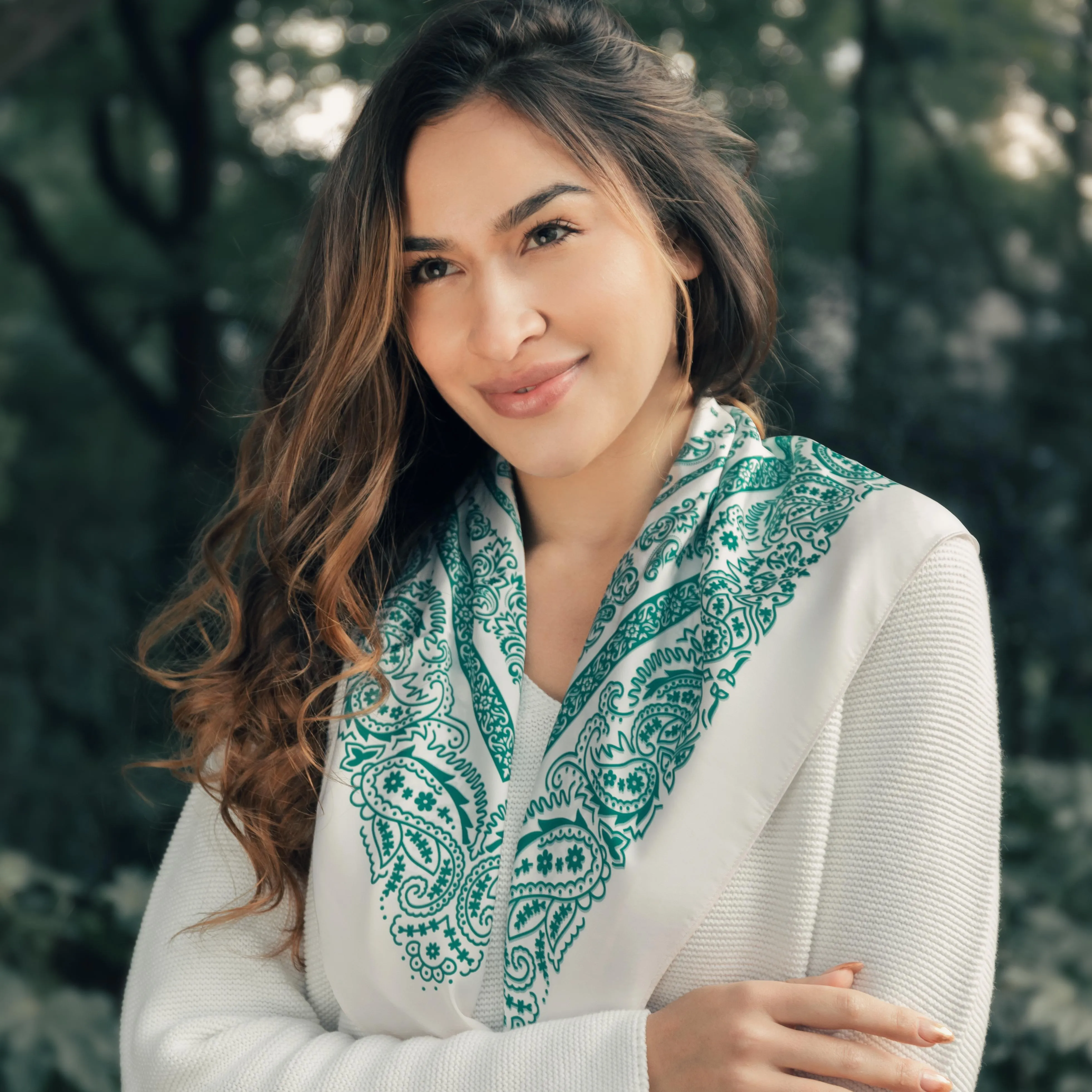 Paisley Silk Square Scarf sold by Selenichast product image thumbnail 5