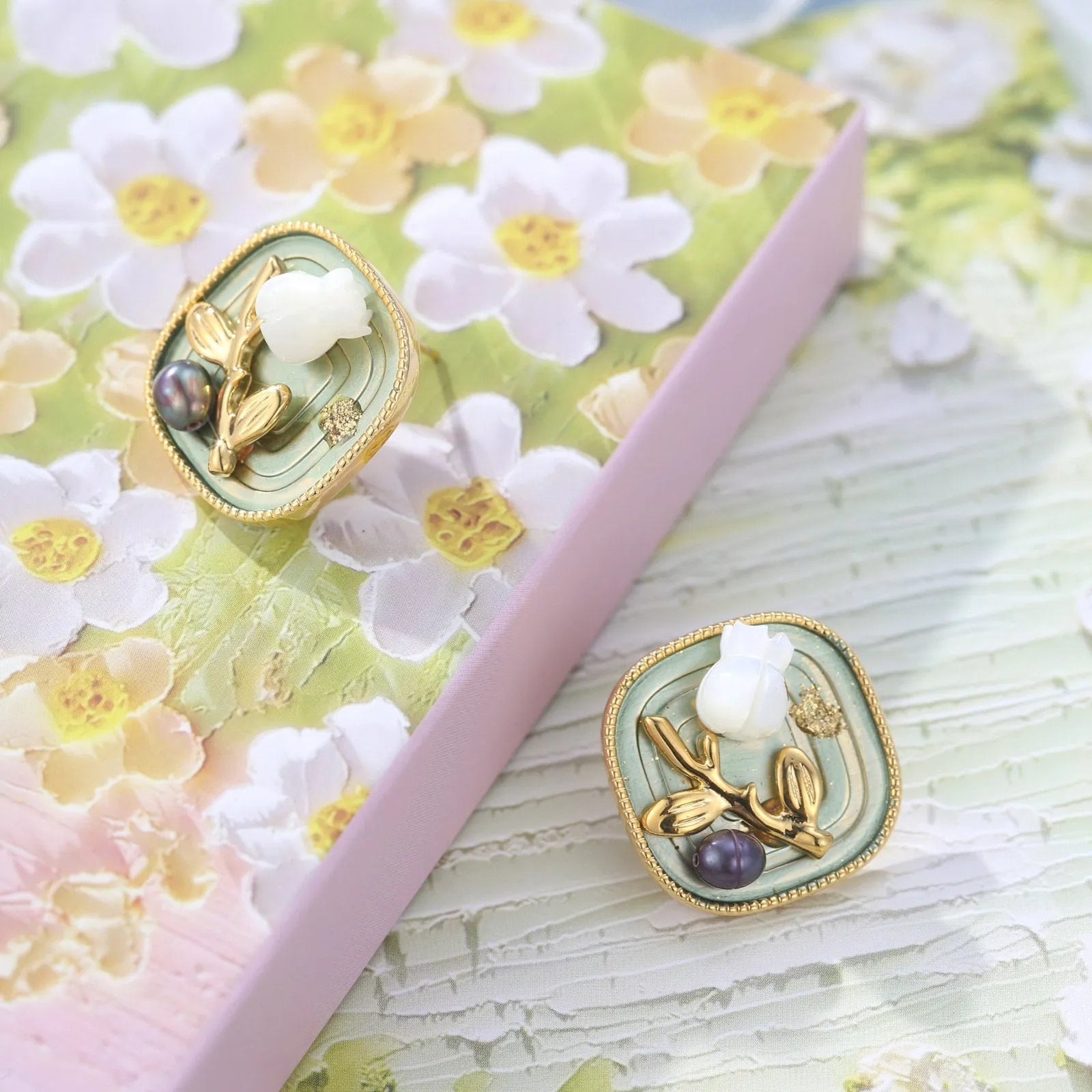 Lily of the valley Earrings sold by Selenichast product image thumbnail 2