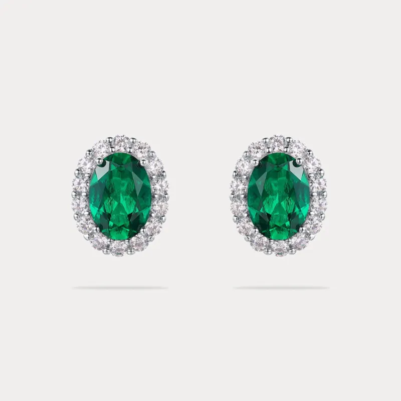 Emerald Stud Earrings sold by Selenichast