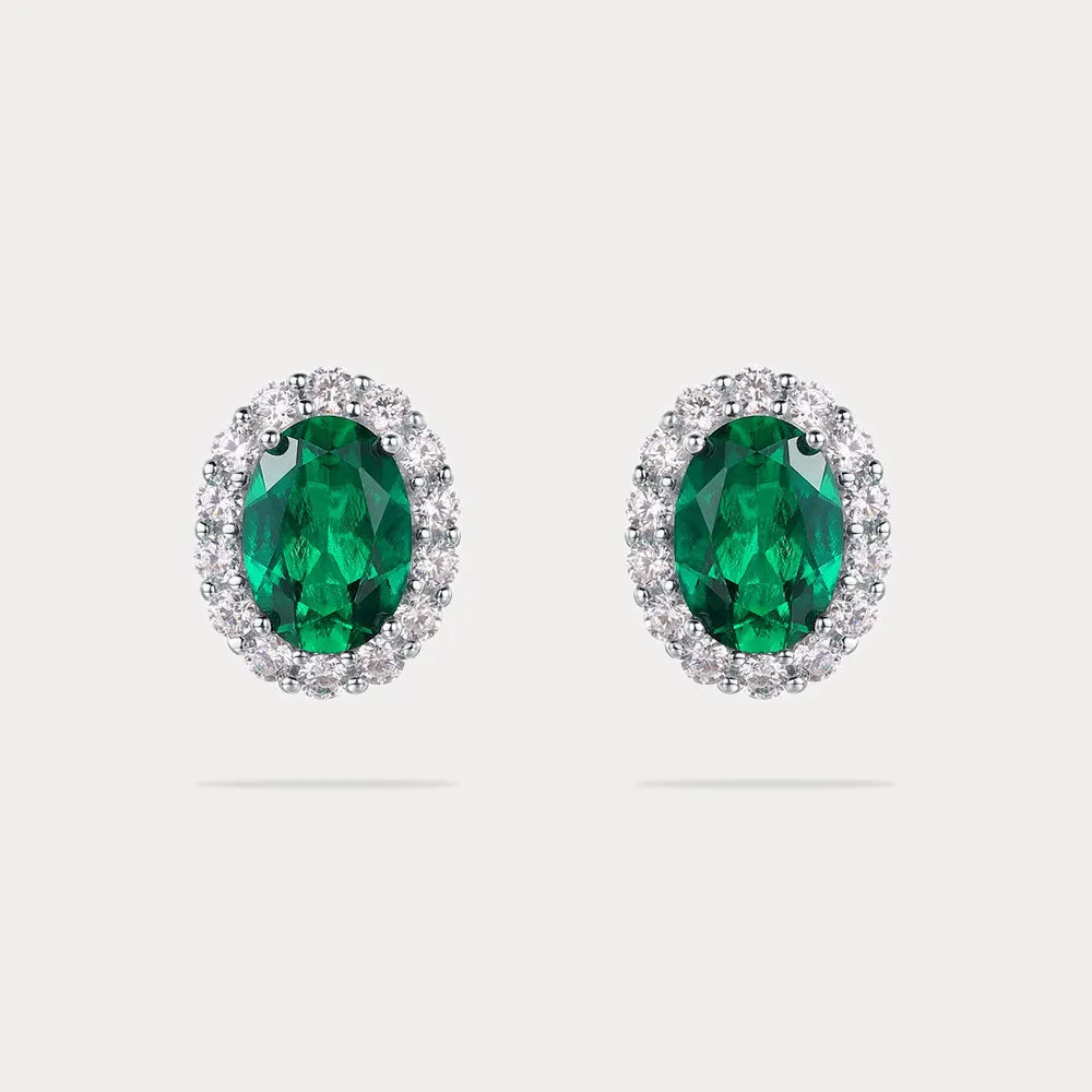 Emerald Stud Earrings sold by Selenichast