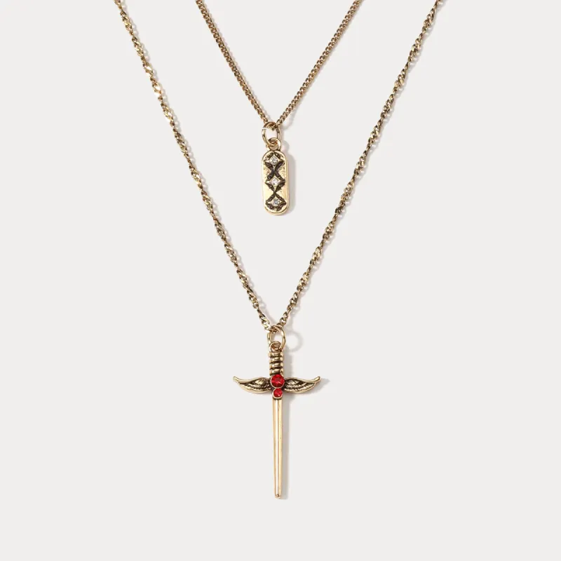 Angel Wings Sword Necklace sold by Selenichast
