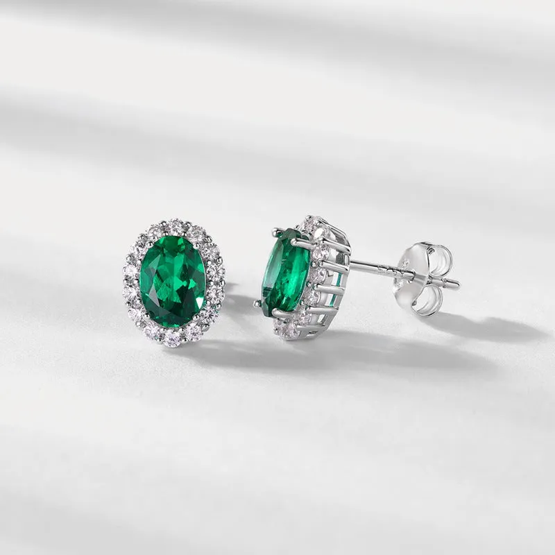Emerald Stud Earrings sold by Selenichast product image thumbnail 2