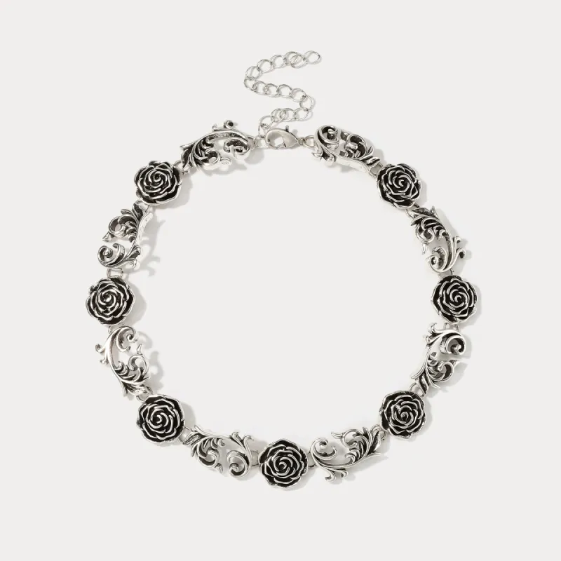 Gothic Dark Rose Choker sold by Selenichast