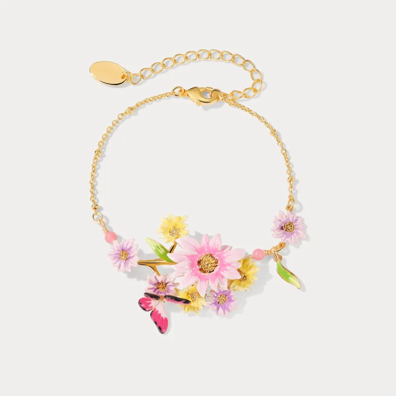 Butterfly Love Flower Bracelet sold by Selenichast
