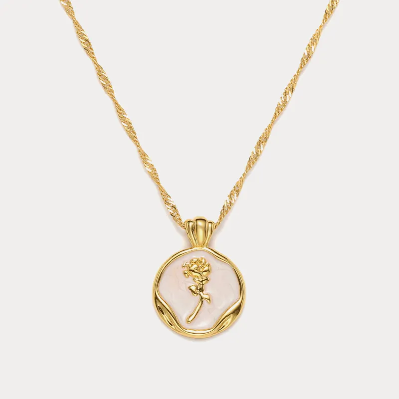 Rose Pendant Necklace sold by Selenichast