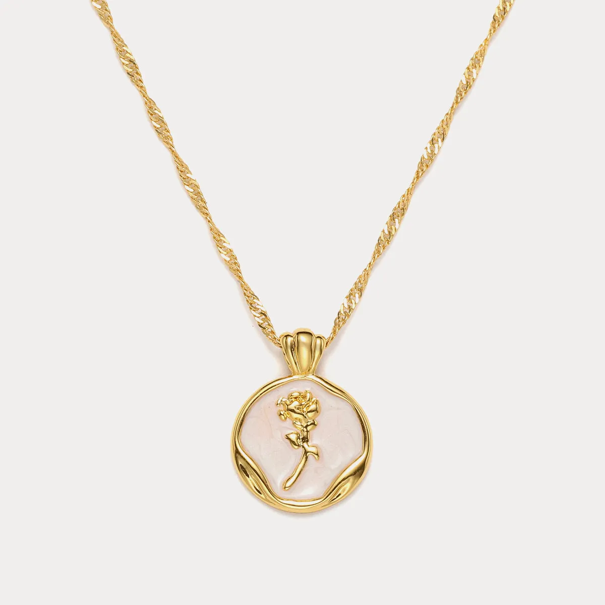 Rose Pendant Necklace sold by Selenichast