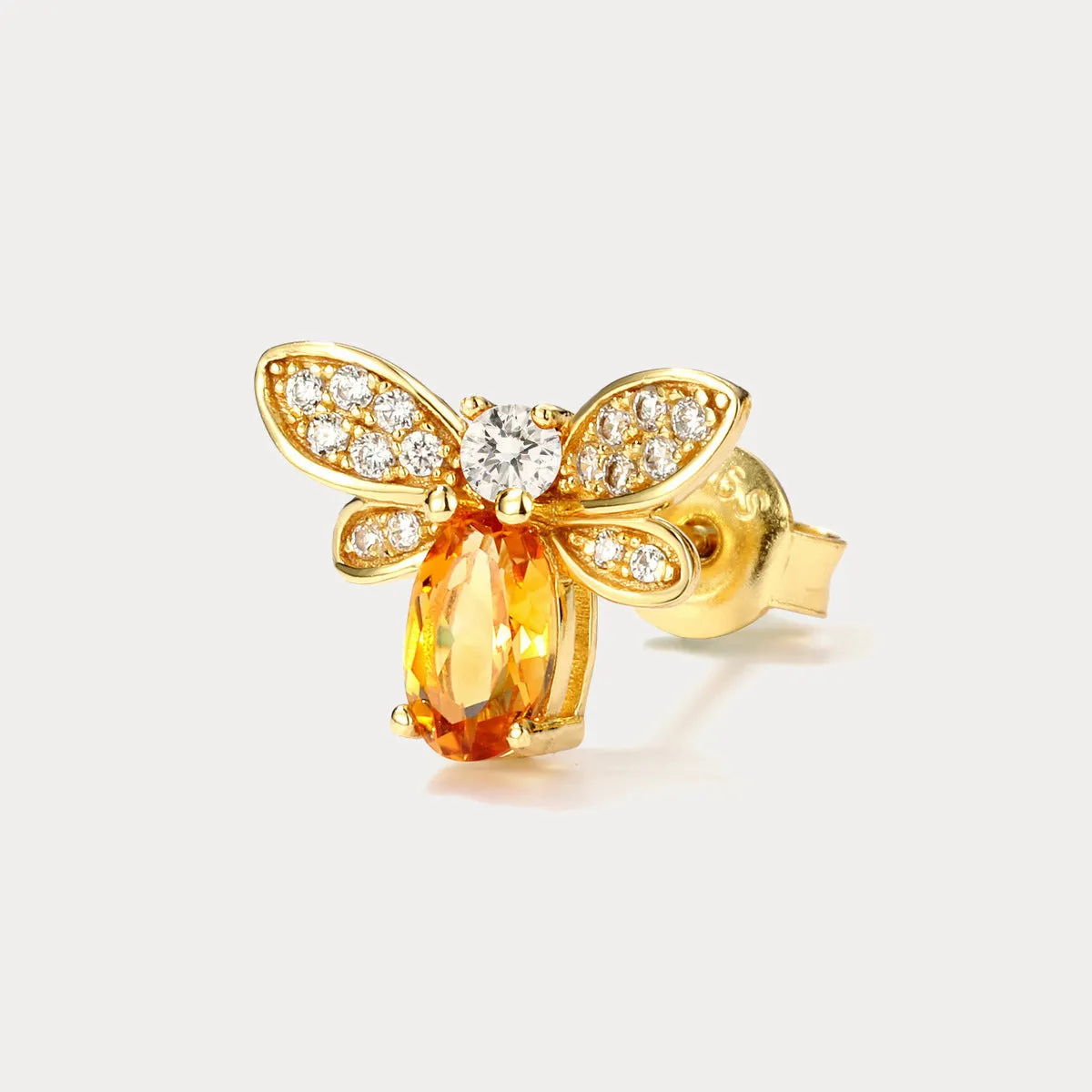 Citrine Honey Bee Earrings sold by Selenichast product image thumbnail 3
