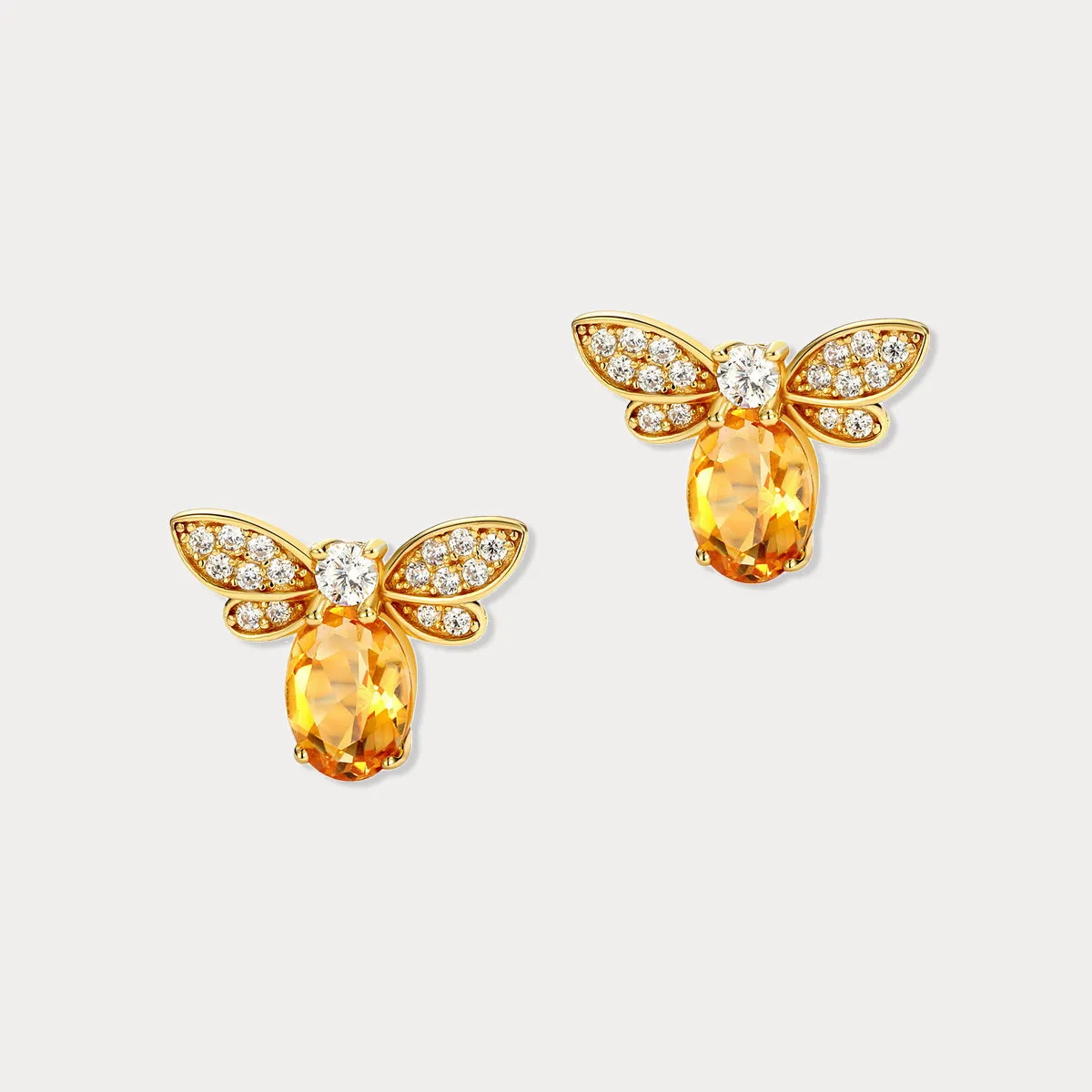 Citrine Honey Bee Earrings sold by Selenichast product image thumbnail 2