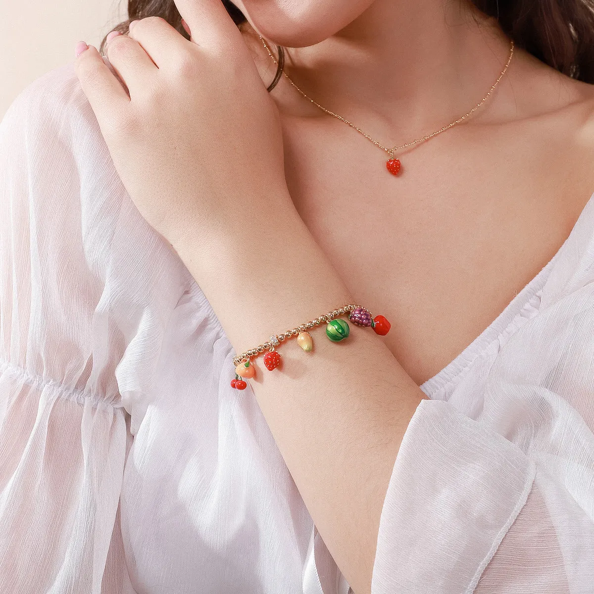 Fruit Basket Enamel Bracelet sold by Selenichast product image thumbnail 2