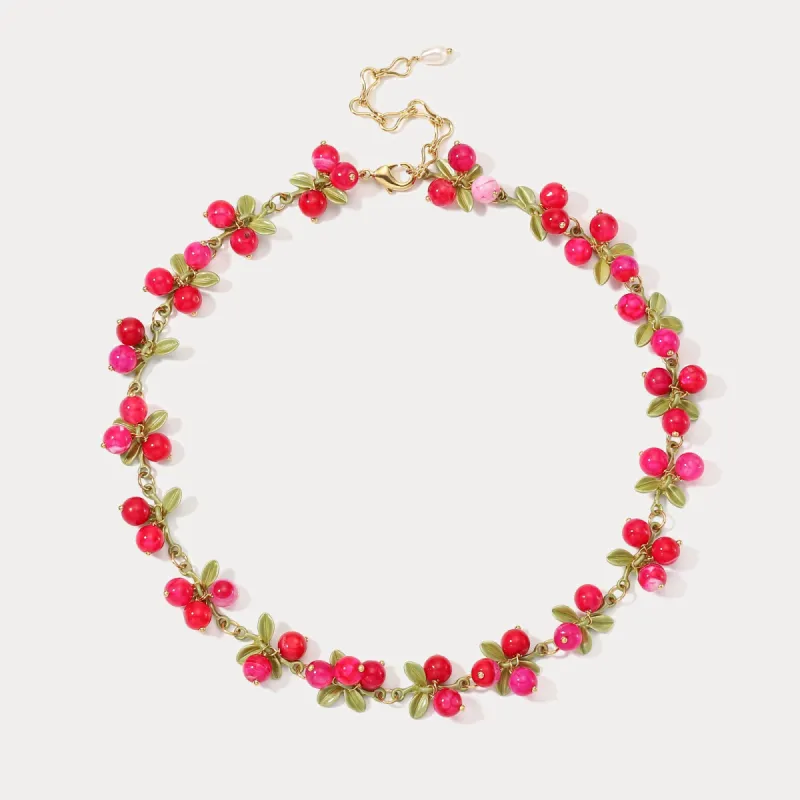 Pink Berry Necklace sold by Selenichast