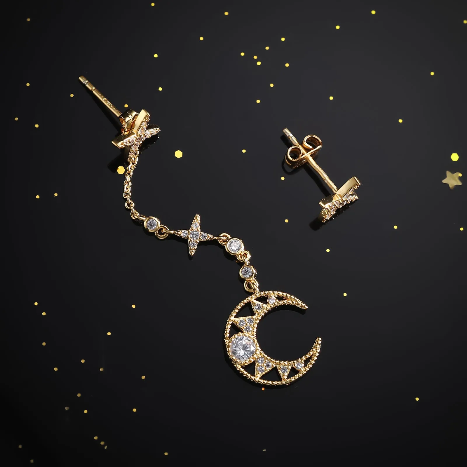 Moon Star Earrings sold by Selenichast product image thumbnail 2