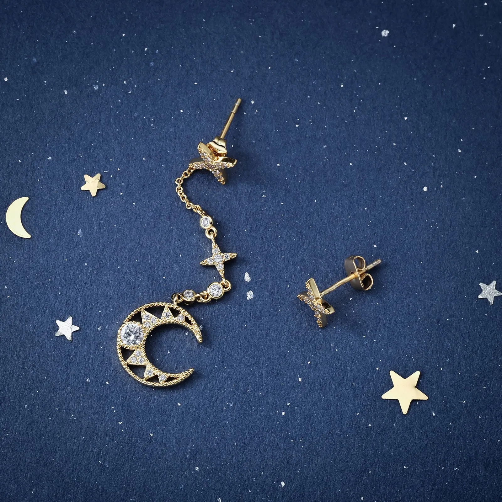 Moon Star Earrings sold by Selenichast product image thumbnail 3