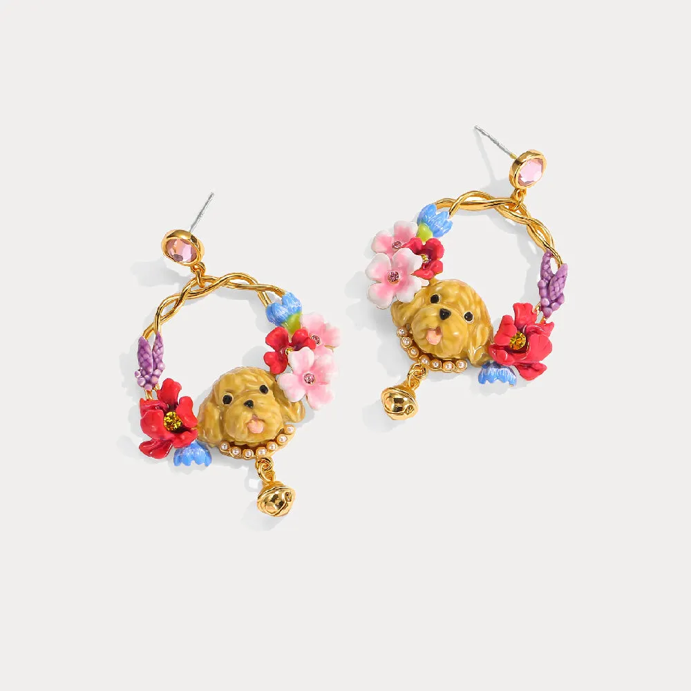 Goldendoodle Dog Earrings sold by Selenichast product image thumbnail 5