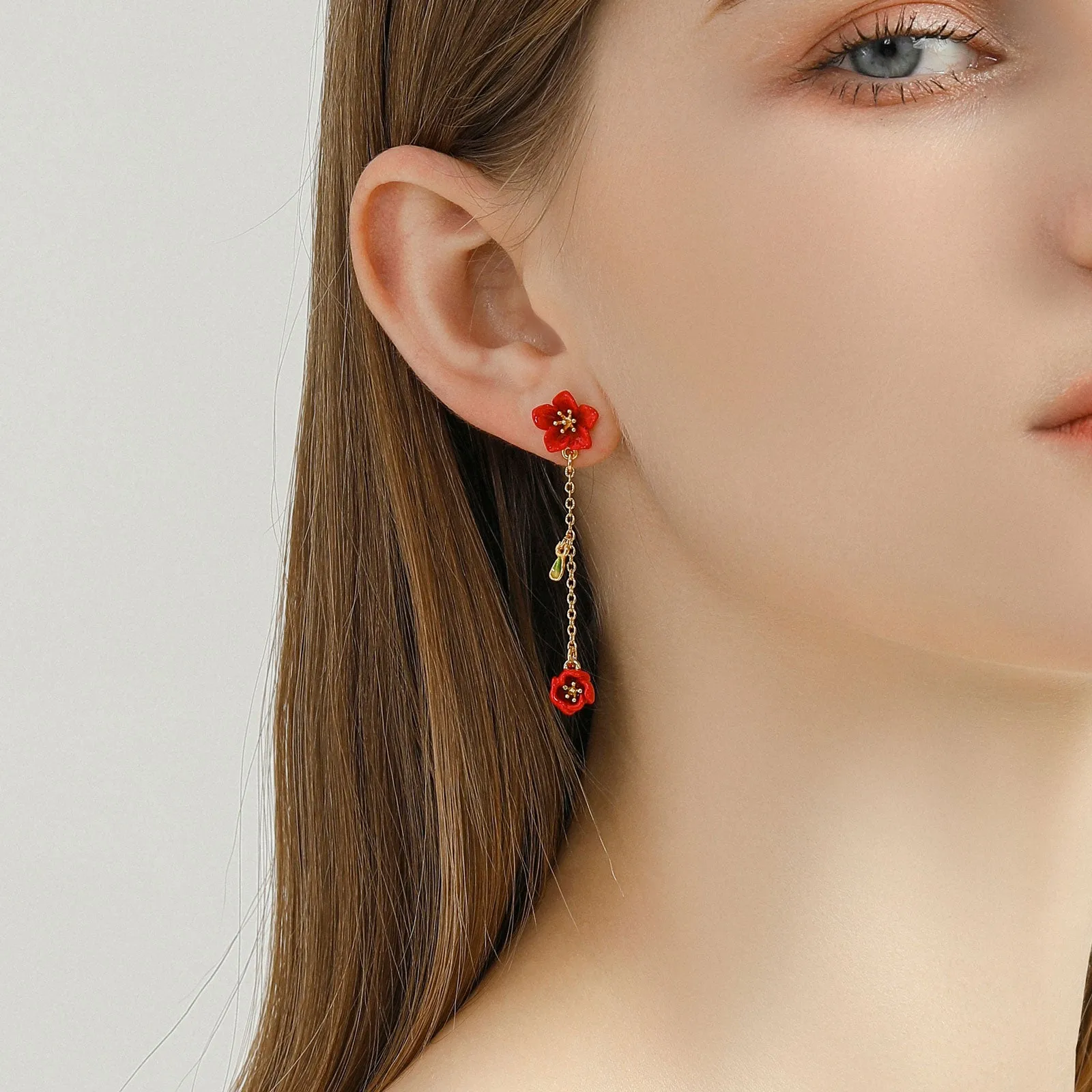 Begonia Flower Earrings sold by Selenichast product image thumbnail 5
