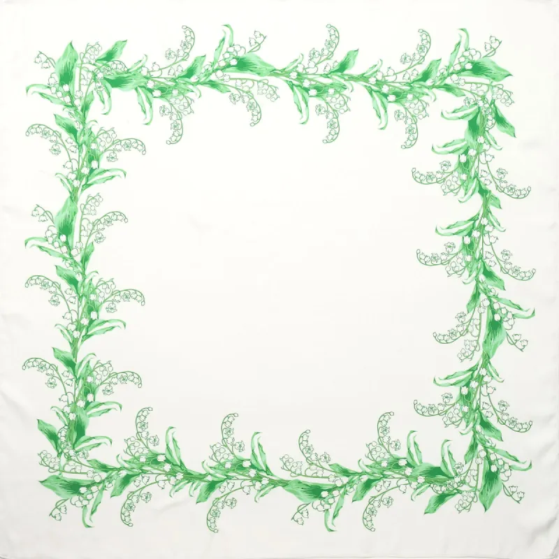 Lily Of The Valley Silk Square Scarf sold by Selenichast