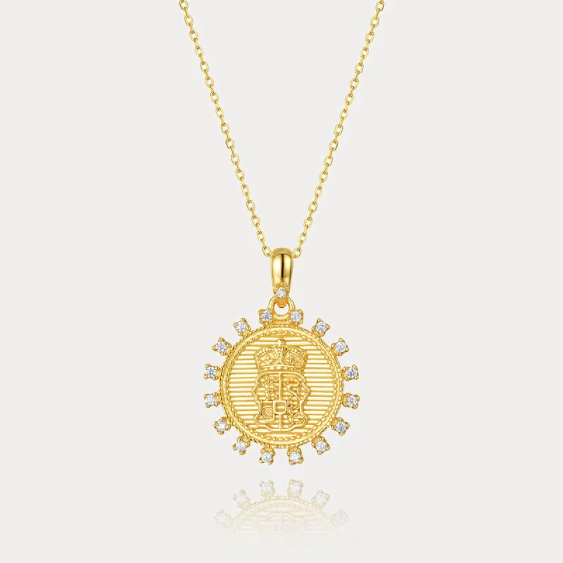 Crown Medallion Necklace sold by Selenichast