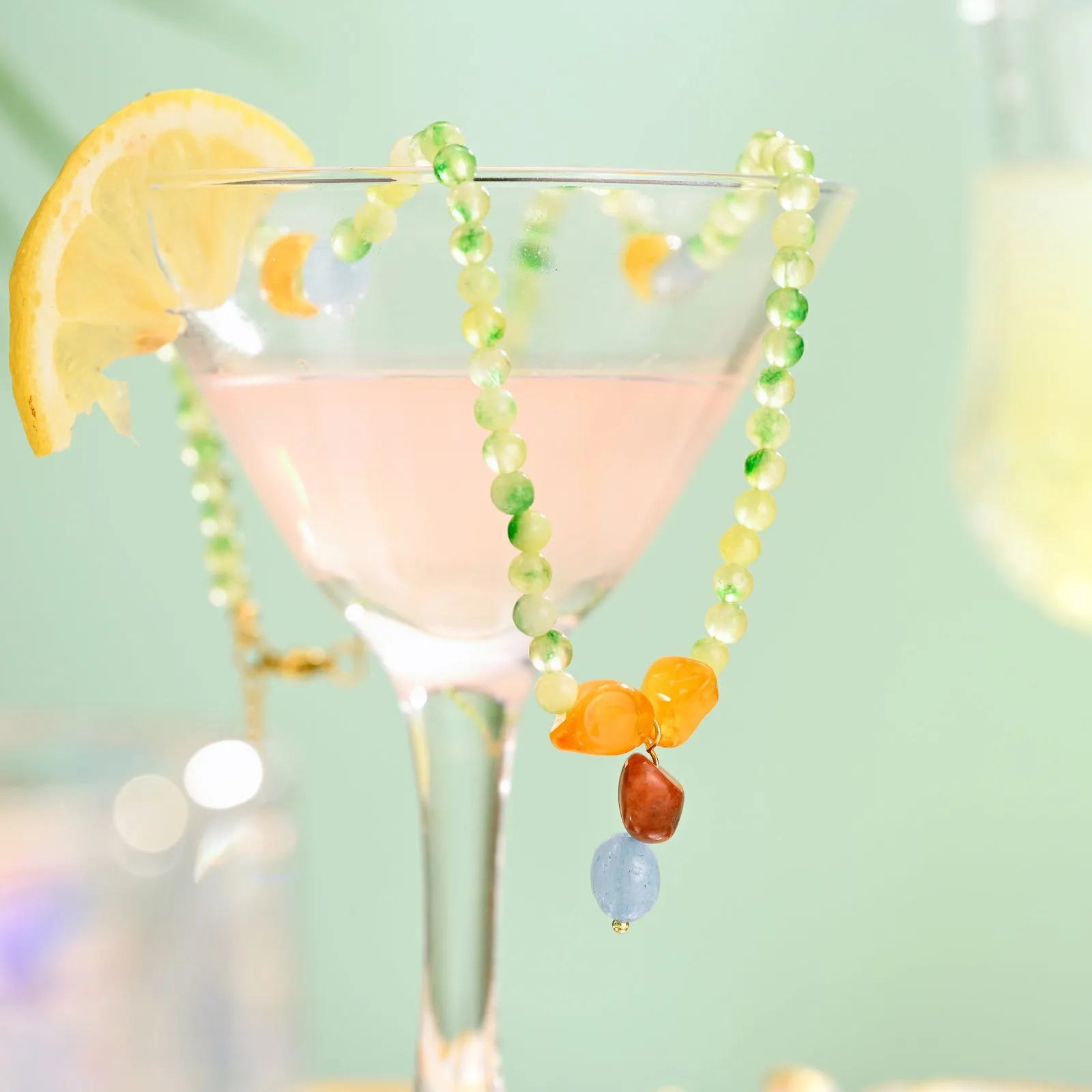 Natural Green Peridot Beaded Necklace sold by Selenichast product image thumbnail 2