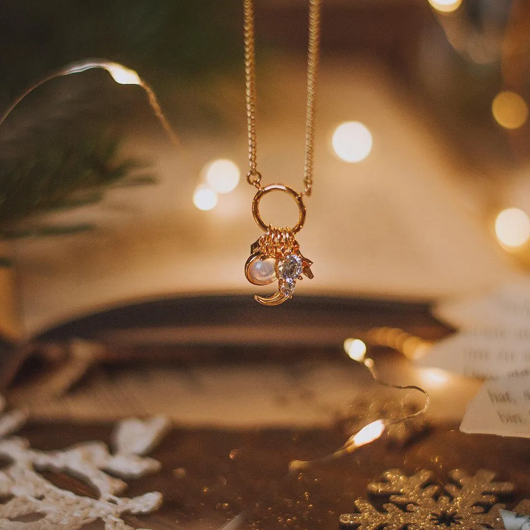 Moon Star Diamond Necklace sold by Selenichast product image thumbnail 5