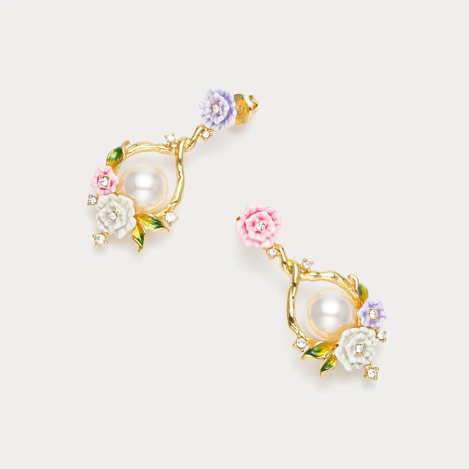 Wild Rose Dangle Earrings sold by Selenichast product image thumbnail 5