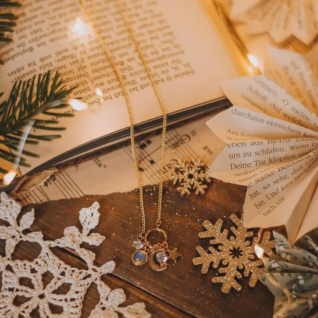 Moon Star Diamond Necklace sold by Selenichast product image thumbnail 2