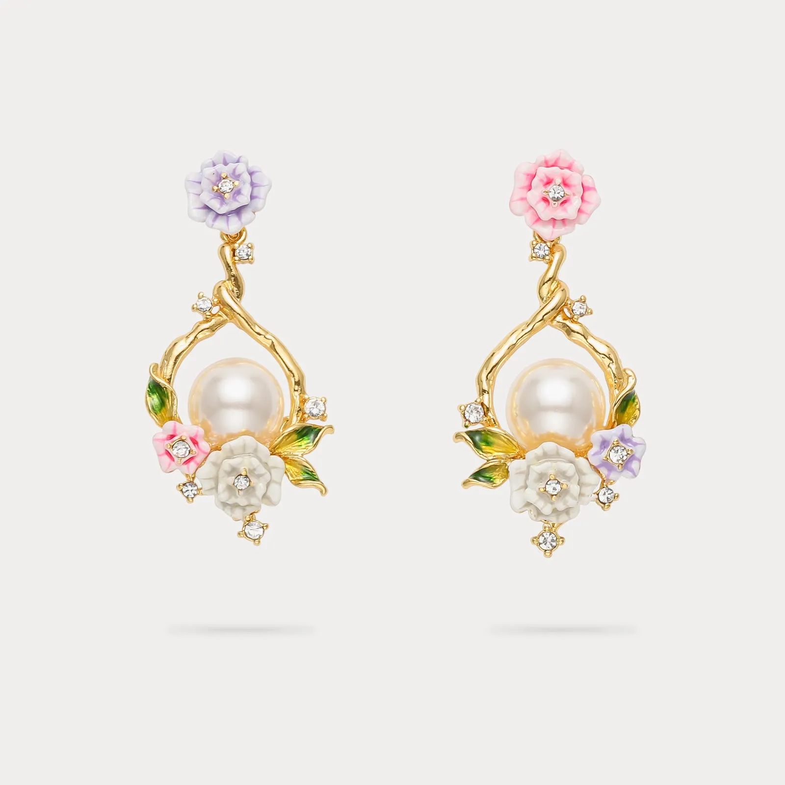 Wild Rose Dangle Earrings sold by Selenichast