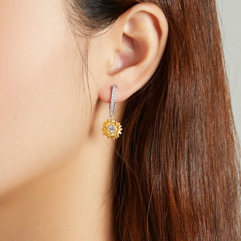 Sunflower Dangle Earrings sold by Selenichast product image thumbnail 2