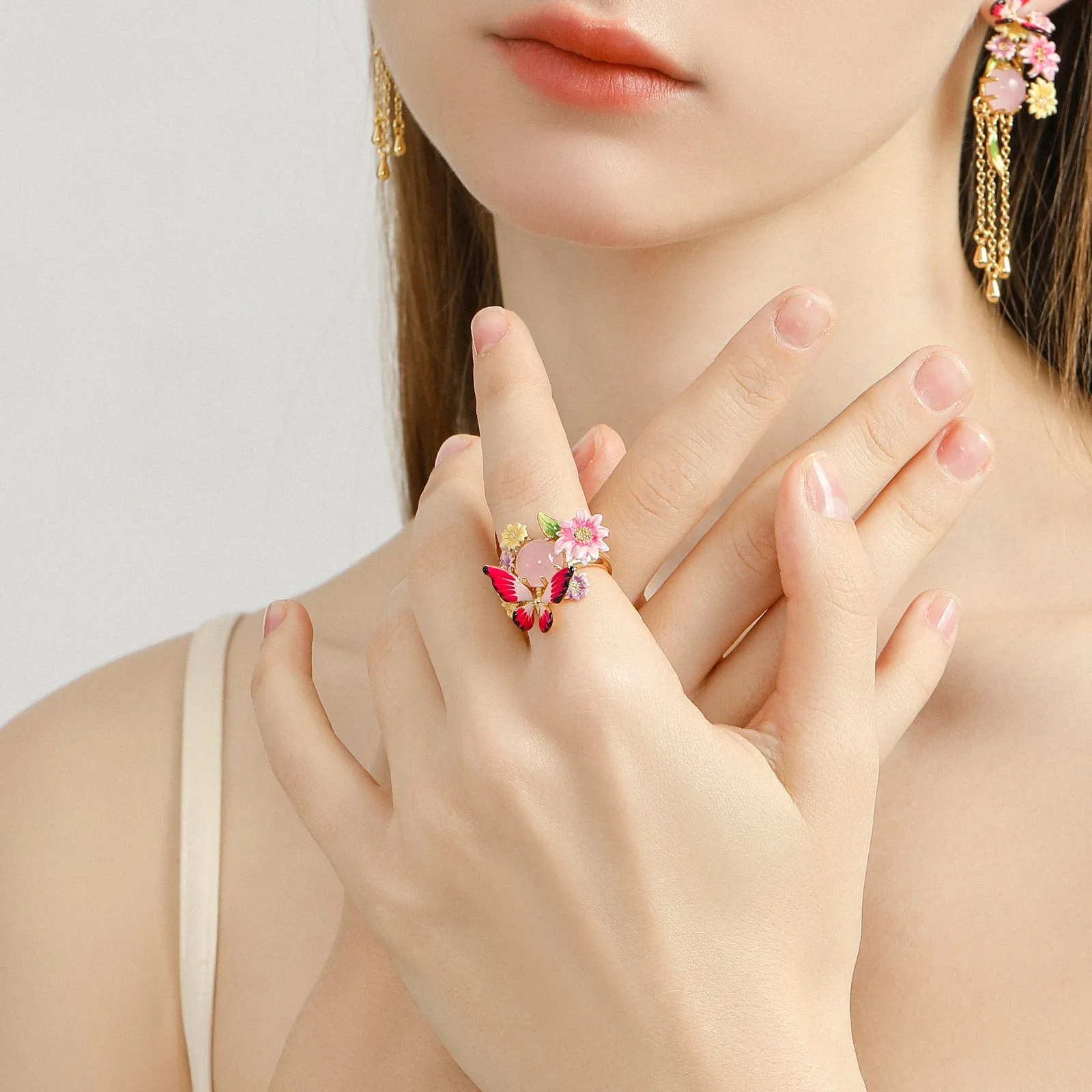 Butterfly Love Flower Ring sold by Selenichast product image thumbnail 3