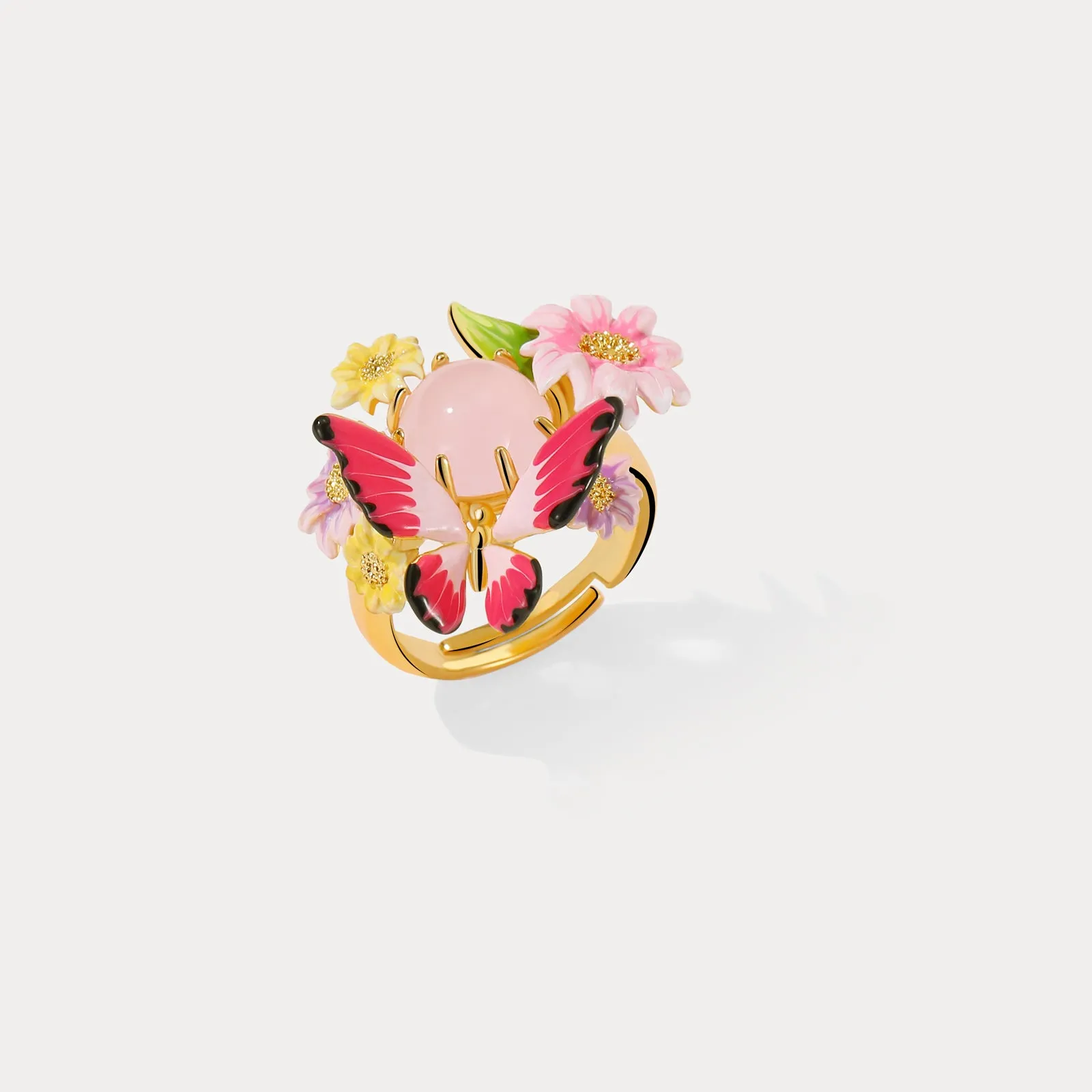 Butterfly Love Flower Ring sold by Selenichast