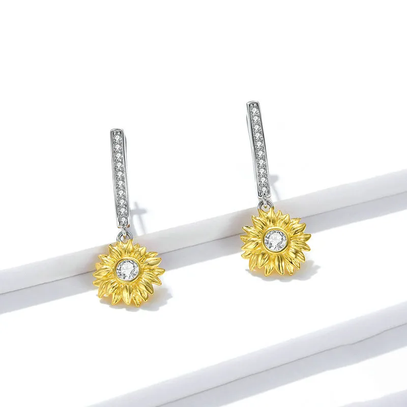 Sunflower Dangle Earrings sold by Selenichast product image thumbnail 5