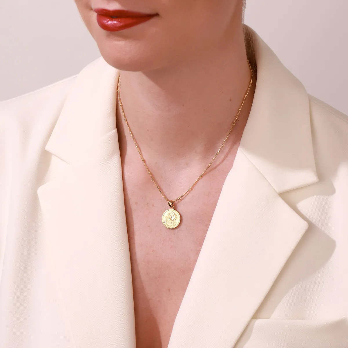 Aquarius Constellation Coin Pendant Necklace sold by Selenichast product image thumbnail 3