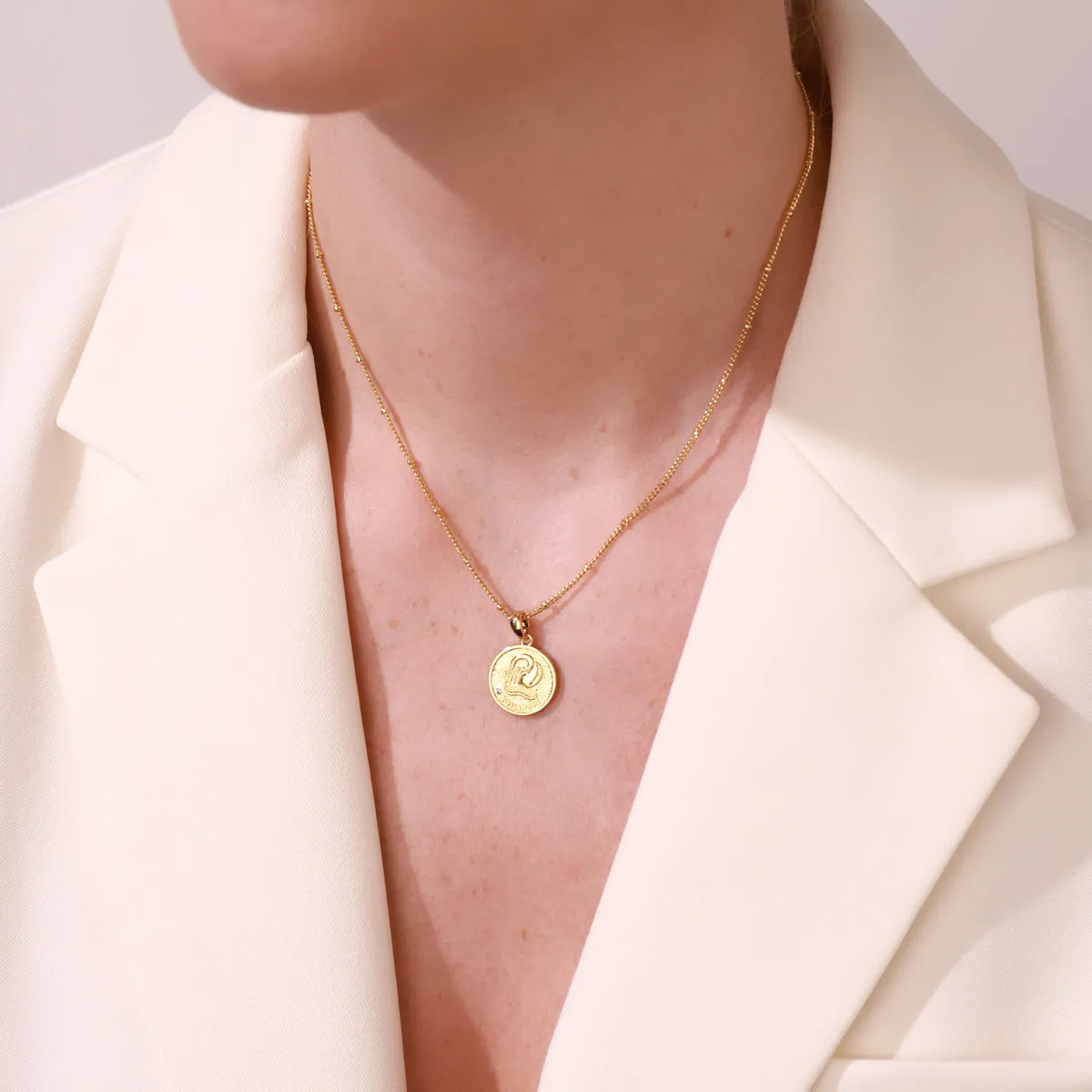 Aquarius Constellation Coin Pendant Necklace sold by Selenichast product image thumbnail 2