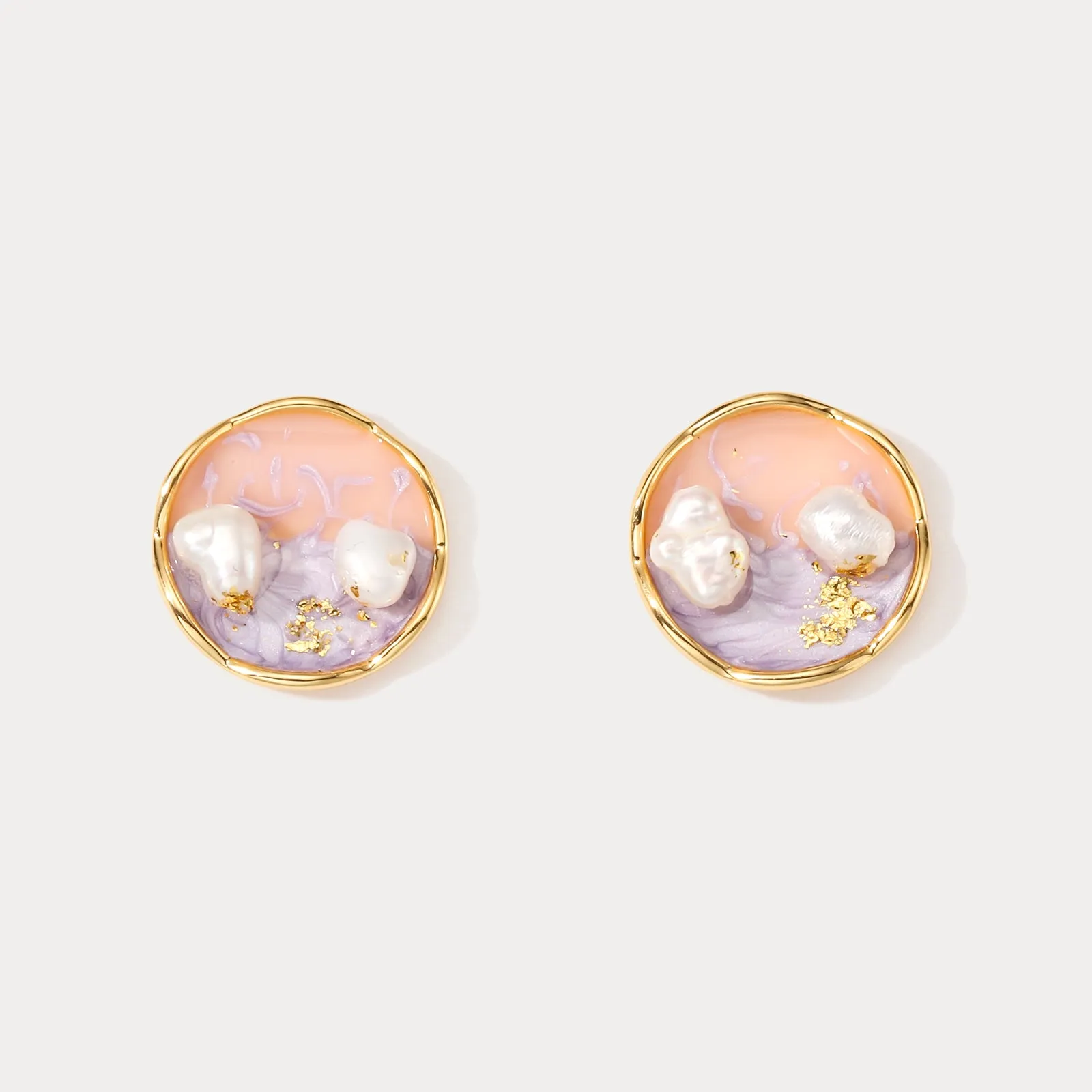Sunset Ocean Oil Painting Earrings sold by Selenichast product image thumbnail 2