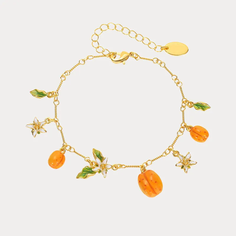 Golden Plum Flower Bracelet sold by Selenichast