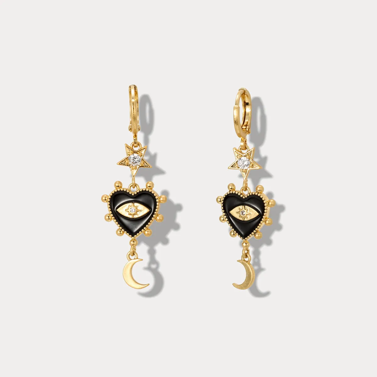 Devil Eye Heart Earrings sold by Selenichast