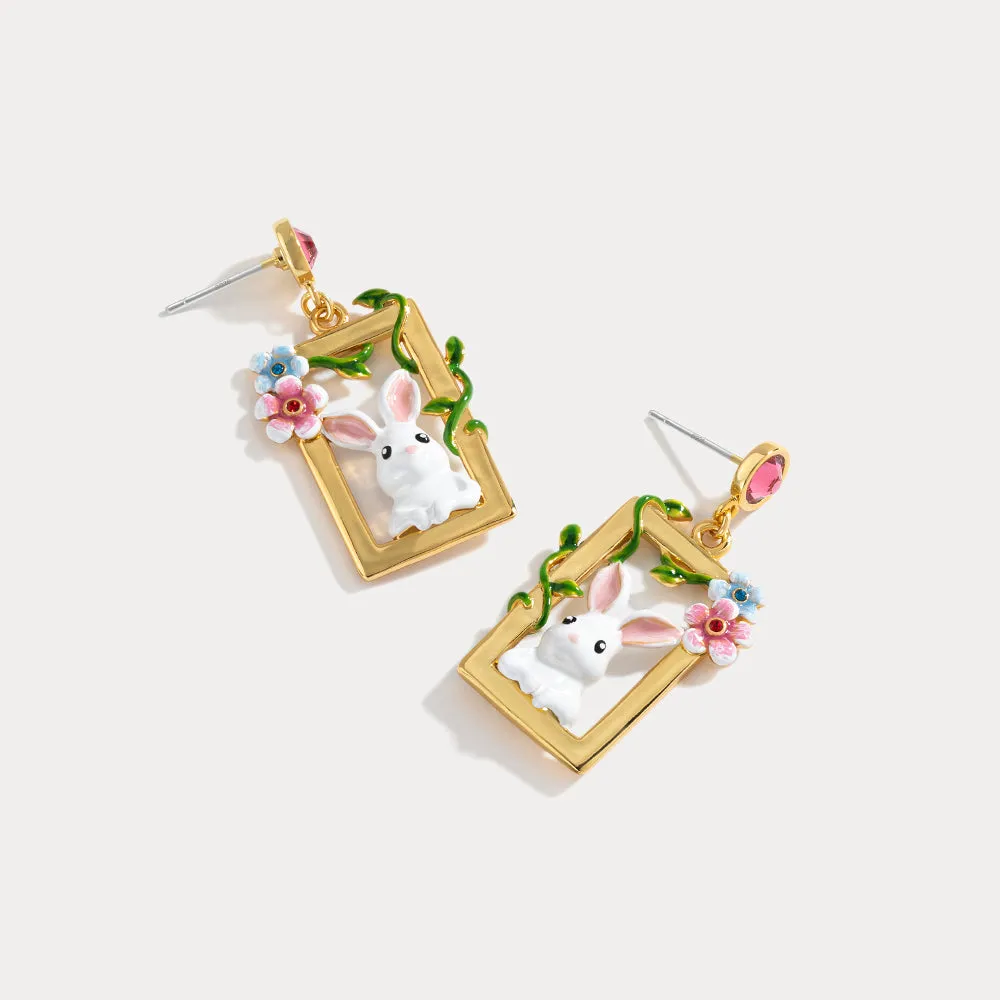 Garden Rabbit Earrings sold by Selenichast product image thumbnail 3