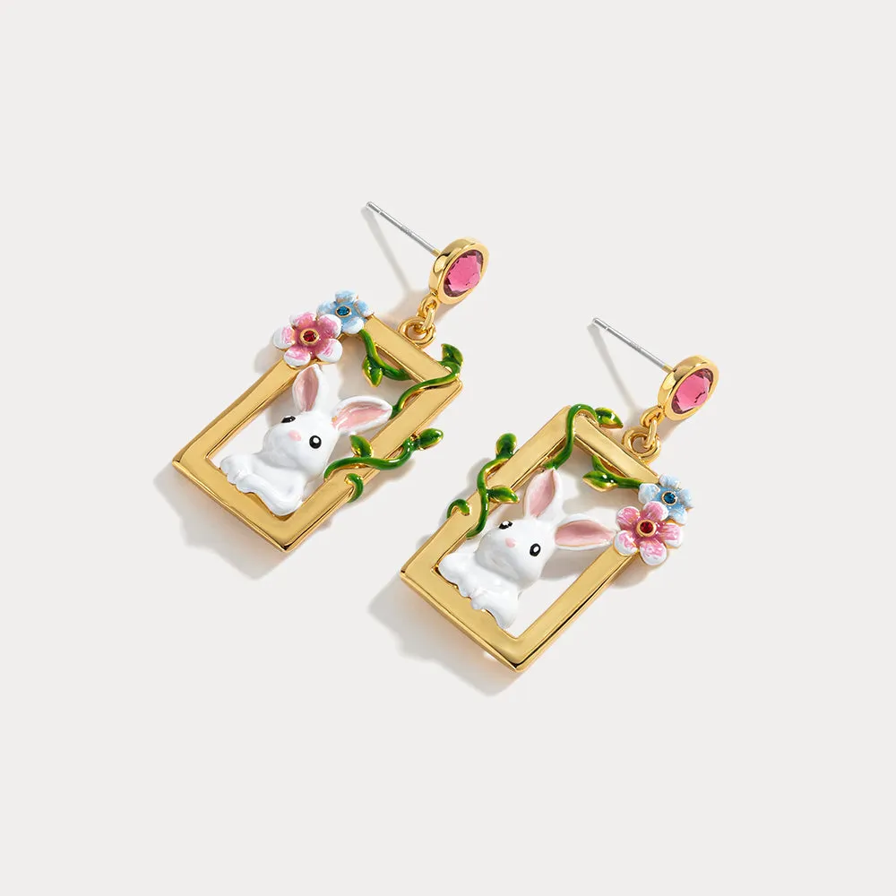 Garden Rabbit Earrings sold by Selenichast product image thumbnail 4