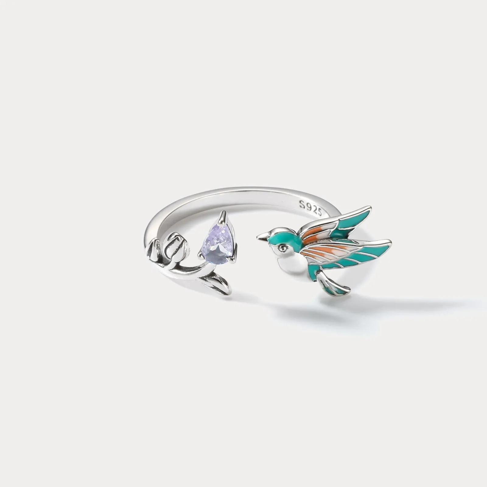 Silver Hummingbird Ring sold by Selenichast product image thumbnail 5