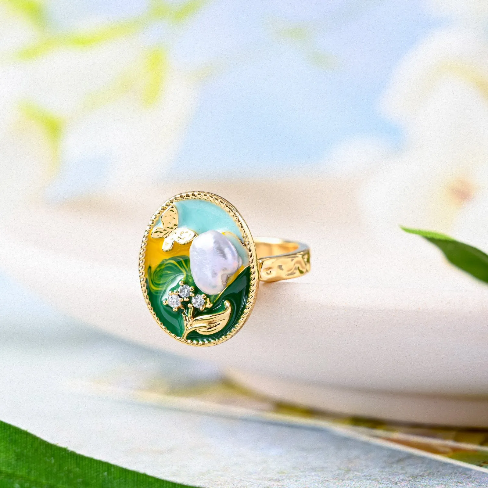 Pearl Garden Ring sold by Selenichast product image thumbnail 3