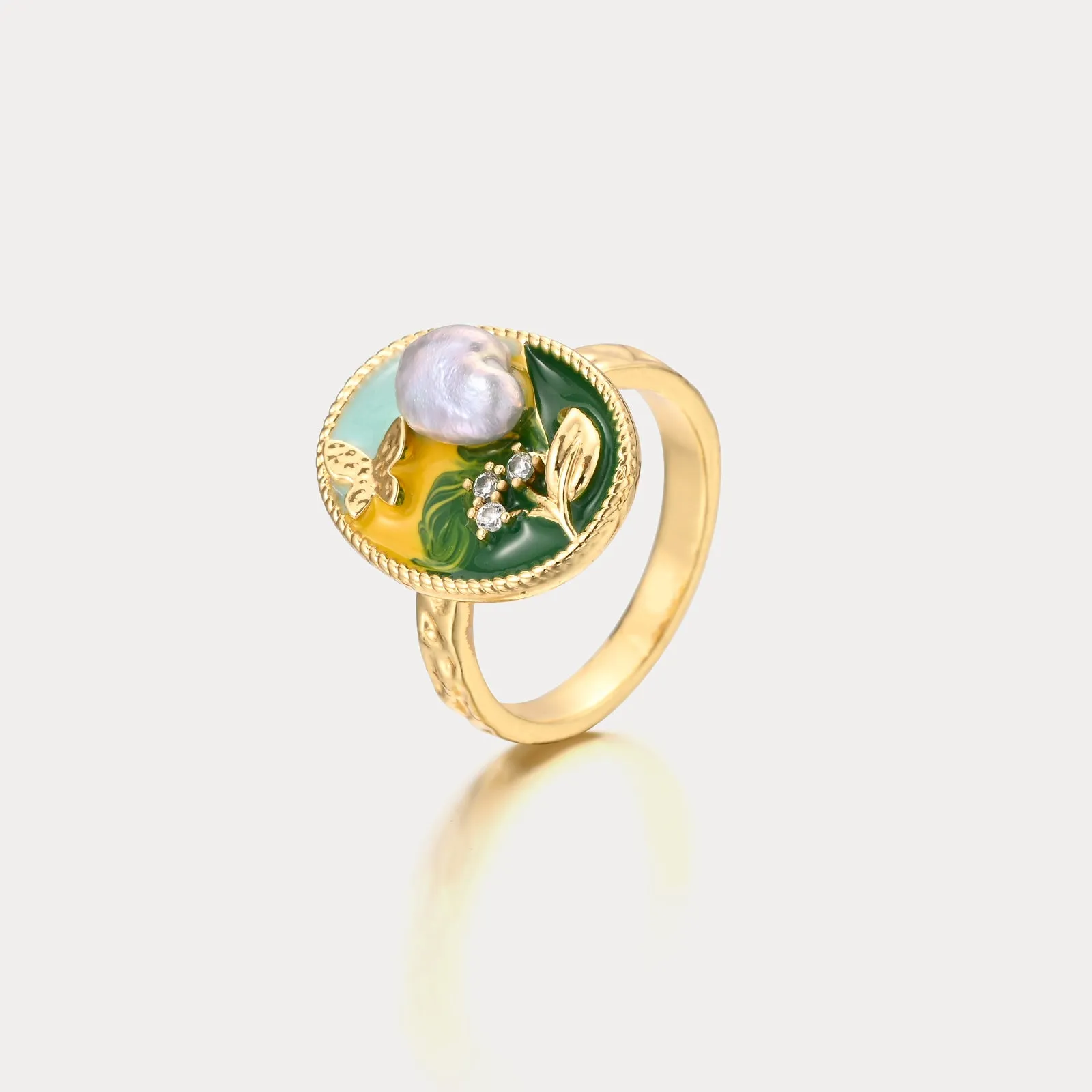Pearl Garden Ring sold by Selenichast