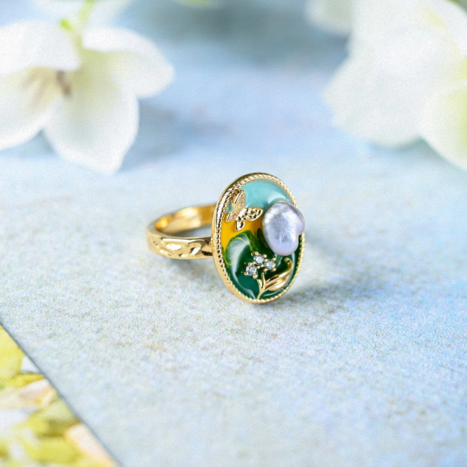 Pearl Garden Ring sold by Selenichast product image thumbnail 2